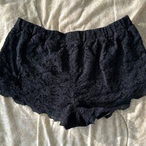Black Lace Shorts